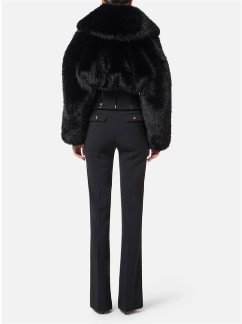 PANTALONI CON CATENA GIOIELLO ELISABETTA FRANCHI | PA14157E2110 Nero